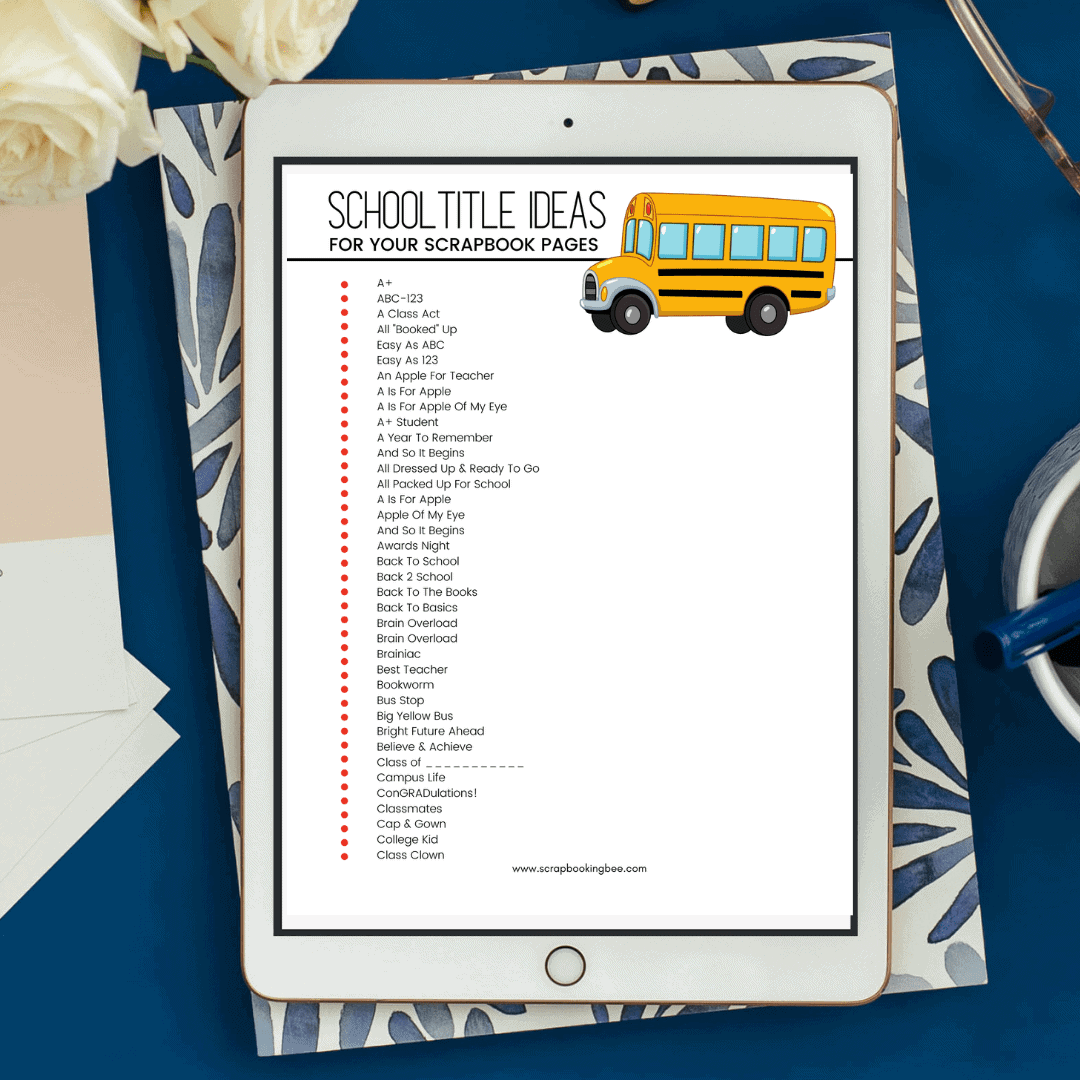 Time For School Scrapbook Page Title Ideas Scrapbooking Bee