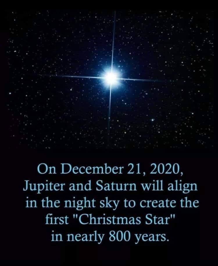 A photo of the Christmas star.