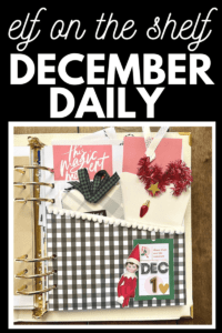 December Page Idea #1 | Elf On Shelf  Divider Pocket