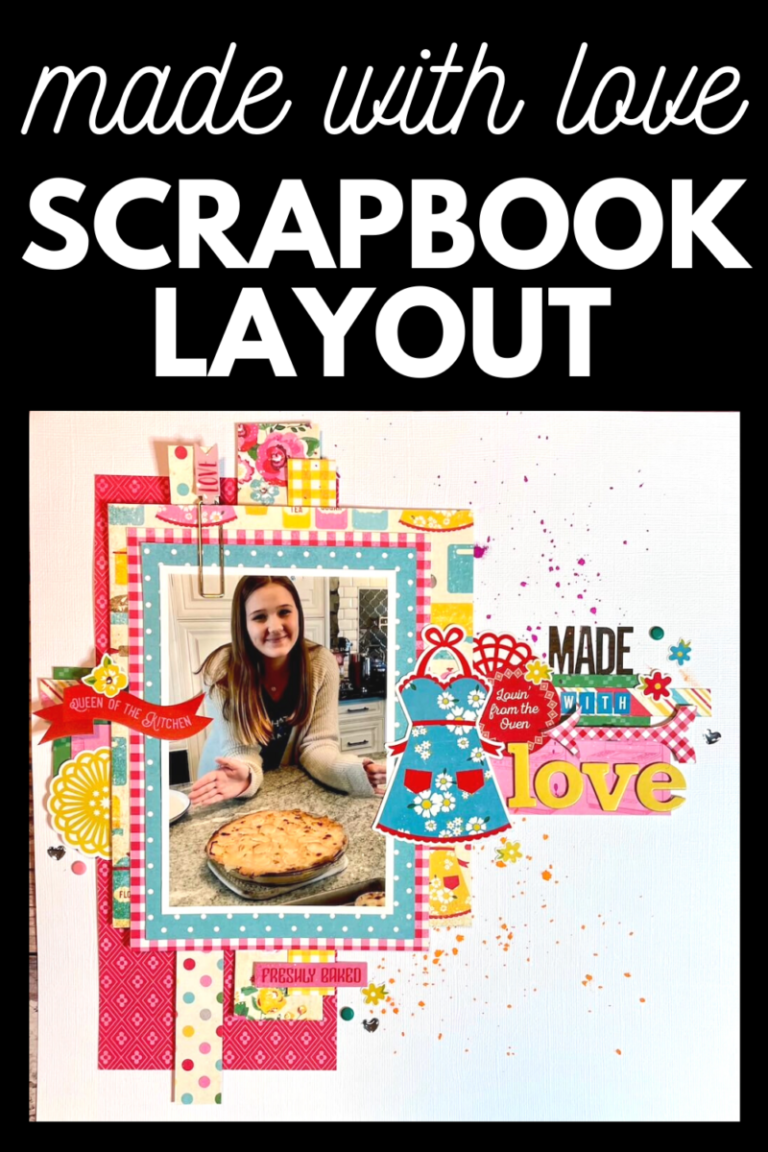 a featured image of a cooking themed scrapbook page