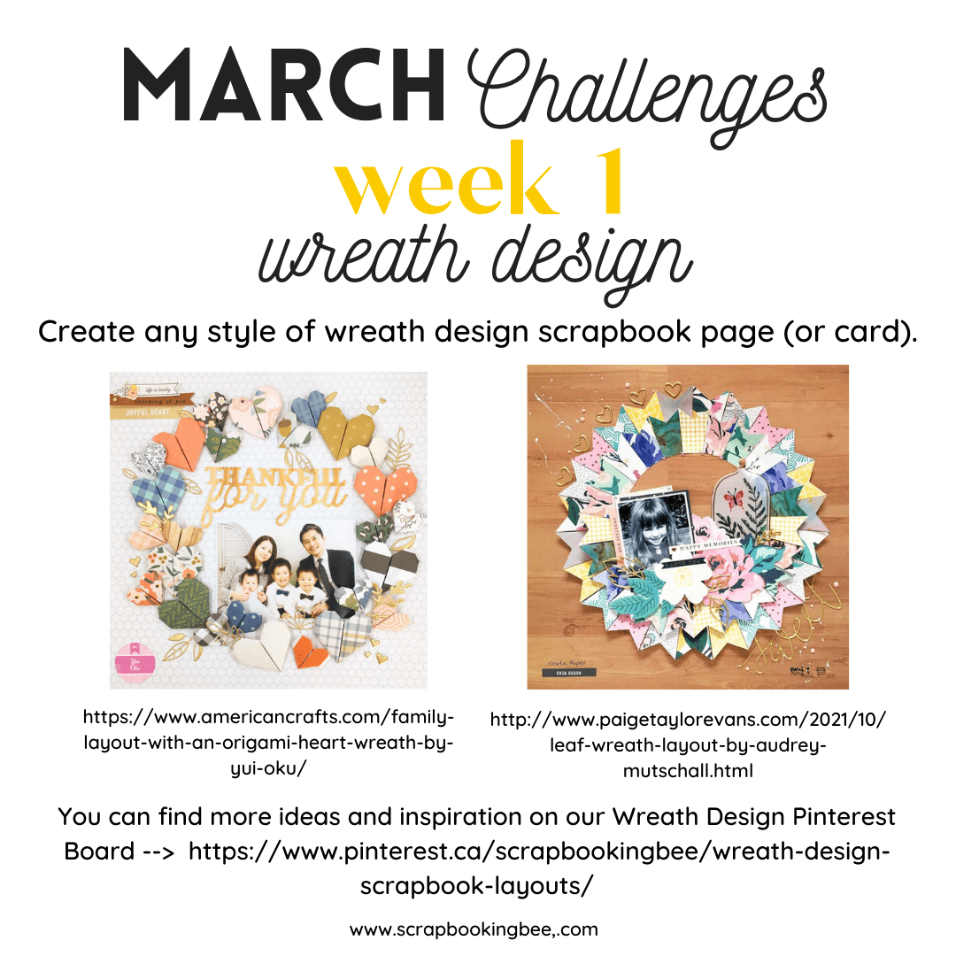 An image describing the week 1 Wreath design challenge for March 2022