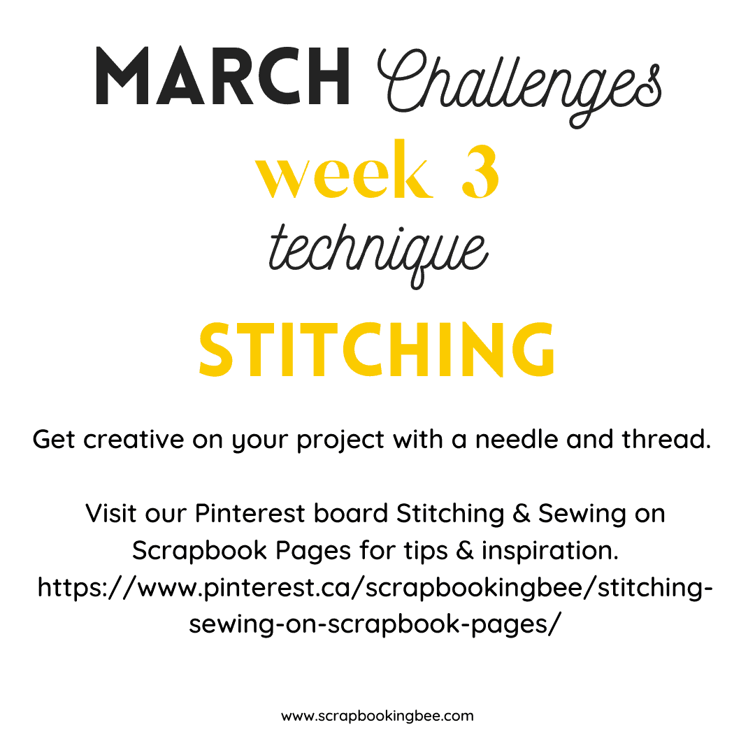An image describing the week 3 Stitching challenge for March 2022