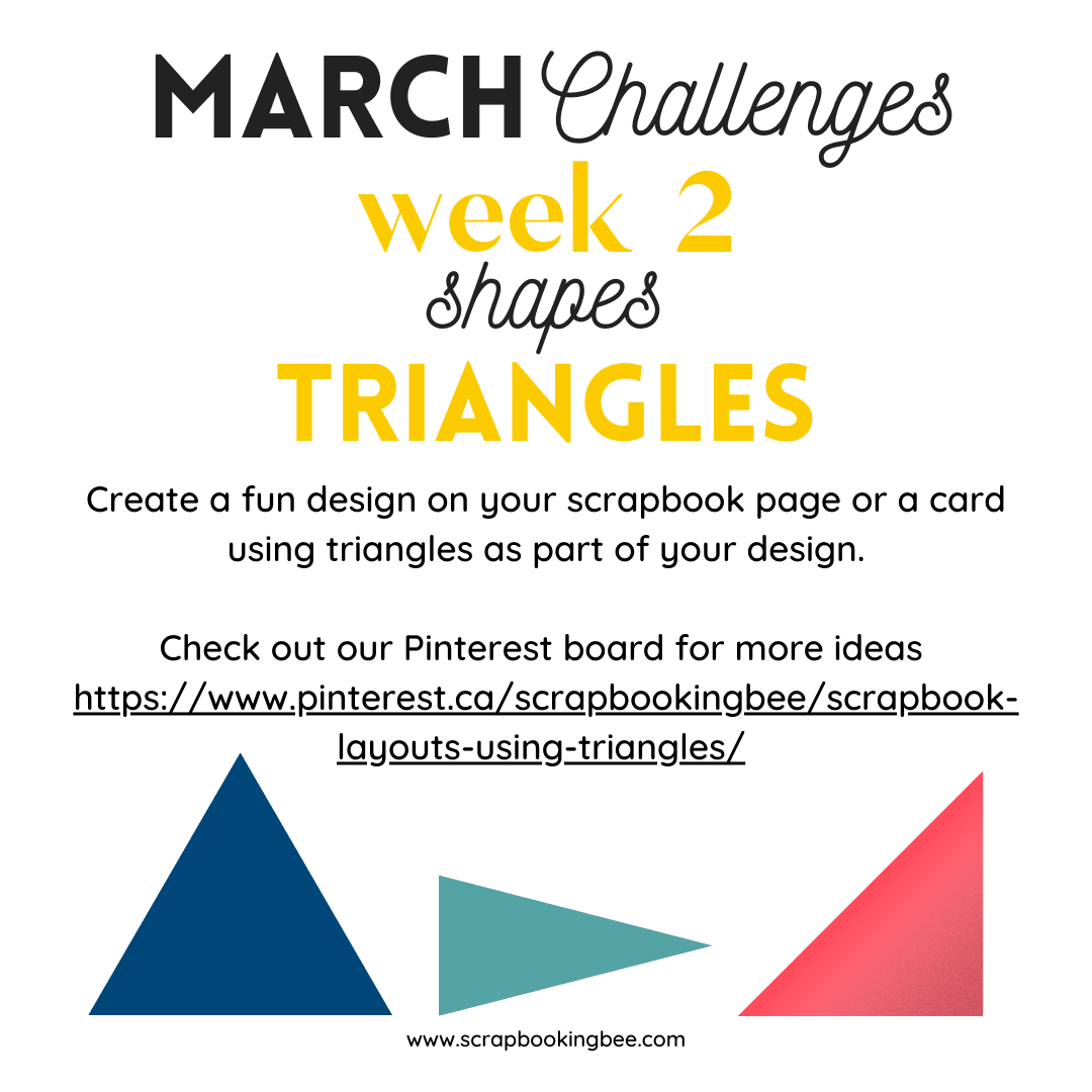 An image describing the week 2 Triangles design challenge for March 2022