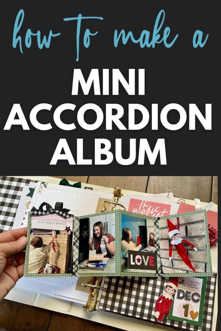 A featured image for a tutorial on how to make a mini accordion album.